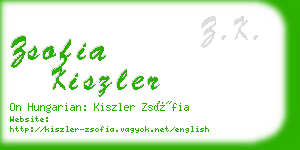 zsofia kiszler business card